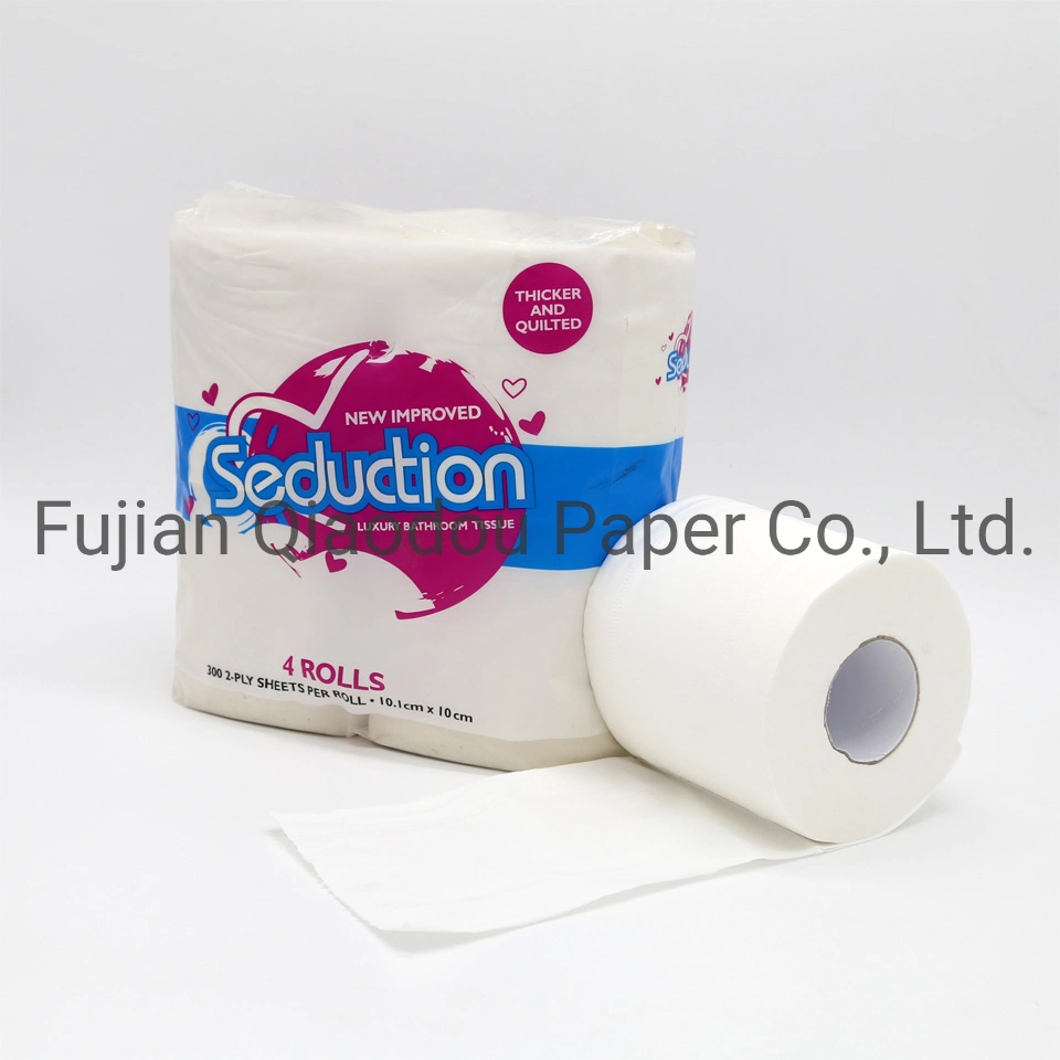 Qiaodou Soft White Toilet Paper 3 Ply Super Care Bath Tissue Roll Paper Towels Roll