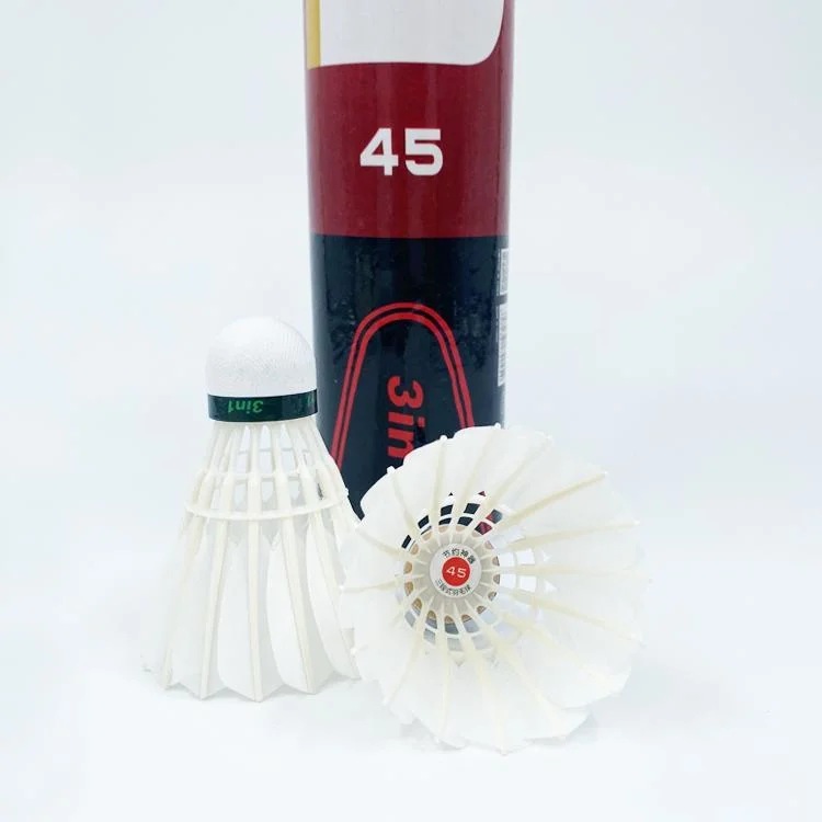 D45 Badminton Shuttlecocks 3in1 Shuttlecock Goose Feather Training Good Quality