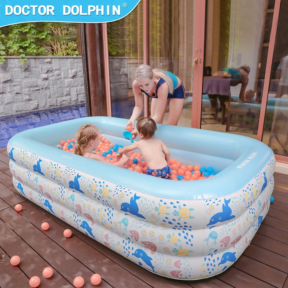 High Quality Water Park Games Large Rectangular Metal Frame Swimming Pool for Kids and Adults