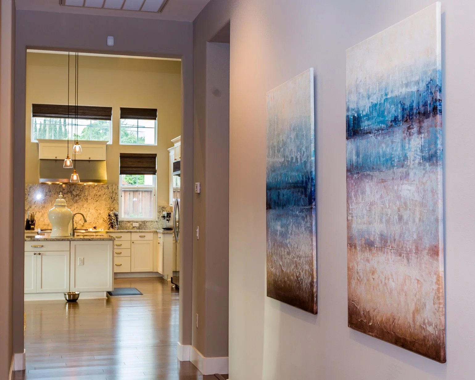 Grupo de lienzo abstracto moderno hecho a mano pinturas al óleo para la decoración del hogar