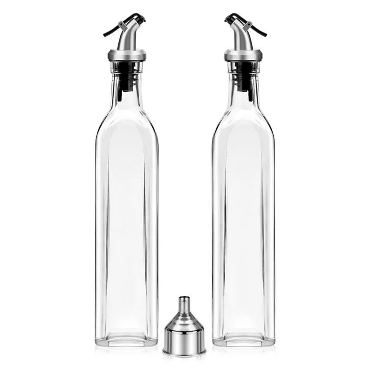 Frasco de Óleo de vidro transparente estanques tempero garrafa de vidro para uso doméstico
