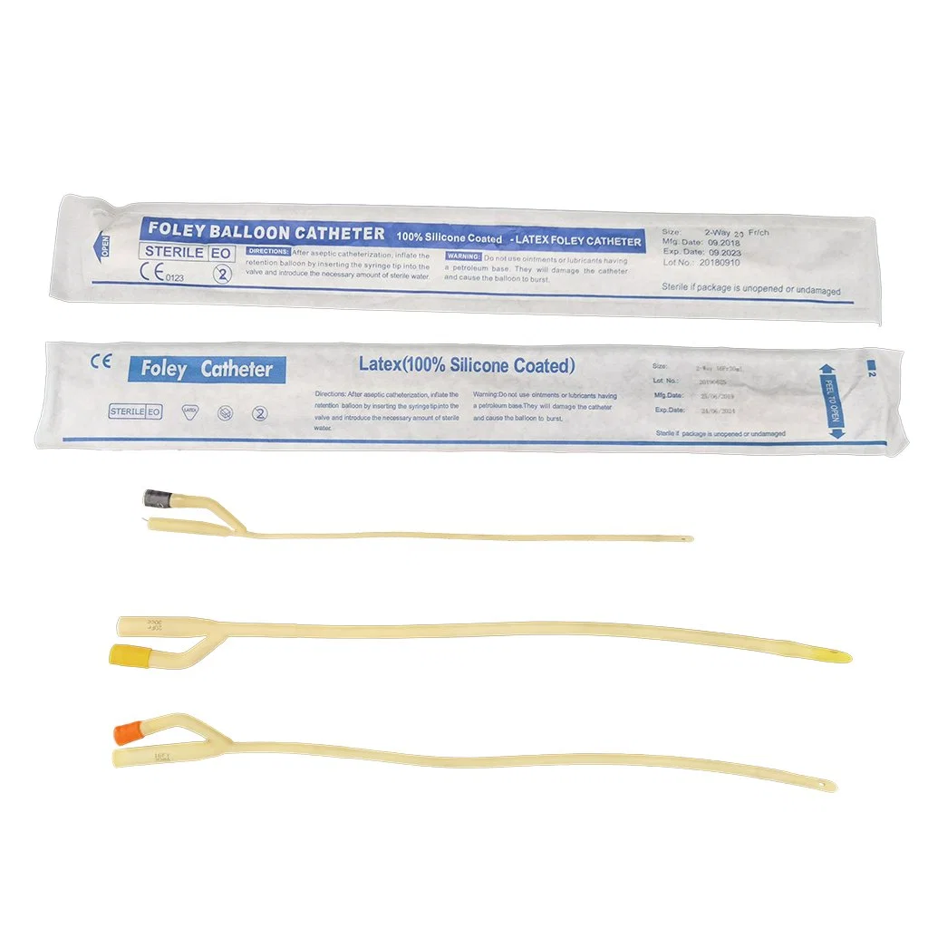 Foley Catheter Disposable Sterile 100% Silicone Coated Latex Foley Balloon Catheter