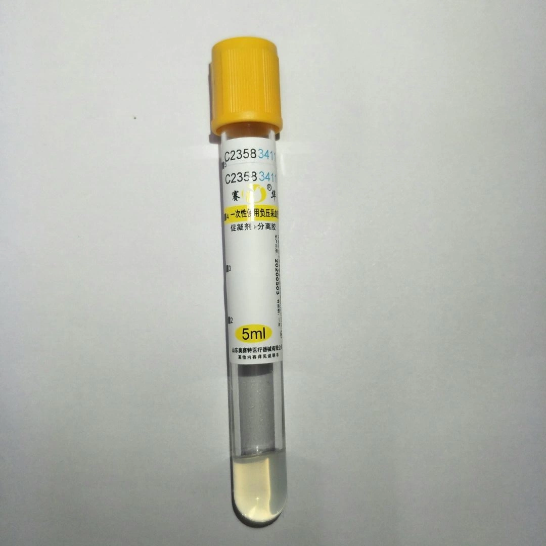 Manufacture 5ml Yellow Vacuum Blood Collection Tube