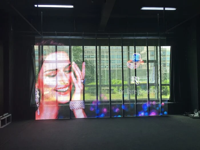 P3.97 Cutting-Edge 3D Window Glass Wholesale Advertising Board Transparent LED Indoor/Outdoor Video Wall Screen Display