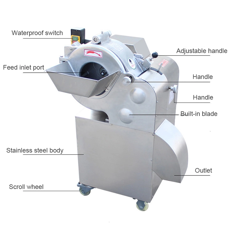 Dicing automático de cenoura de licer o nion que fatia corte do cubo vegetal da fruta Máquina