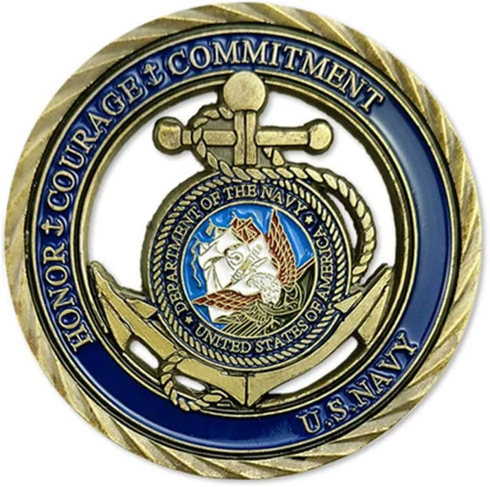 Les valeurs fondamentales de l'US Navy Military Challenge Coin Collector's Medal en tant que cadeau souvenir pour les amis, la famille, les collègues et les partenaires.
