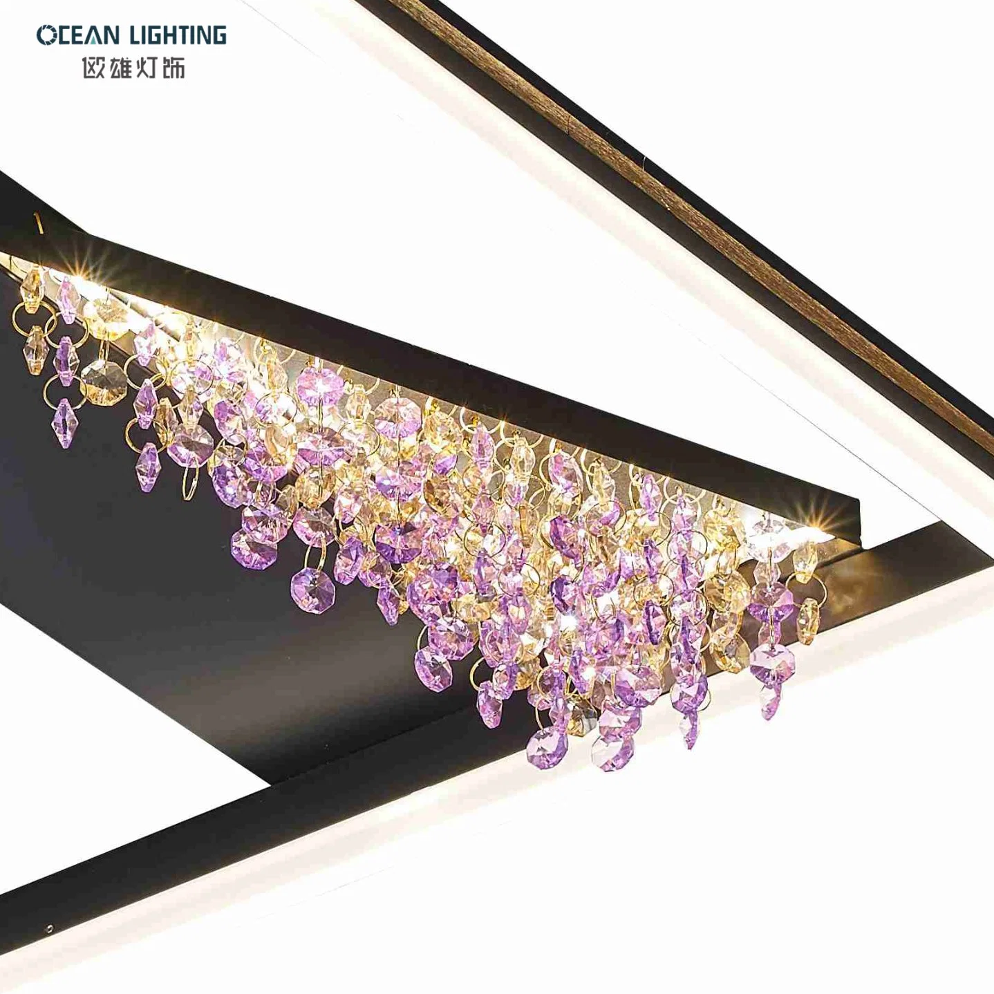 Ocean Lamp Rendimiento de alta calidad/alto costo Nordic decoración moderna LED techo de cristal Luz