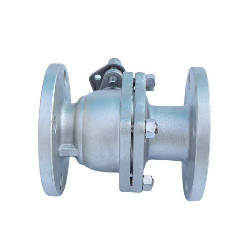 Stainless Steel Flange 2PC Floating Type Industrial PTFE Seal Floating Ball Valves