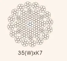 DIN-Norm hell 35Wxk7 6mm- 60mm Stahlseil für Raupenkrane