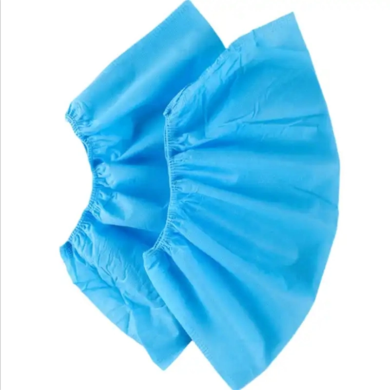 Disposable Plastic Laboratory Use Waterproof CPE Shoe Cover with Elastic