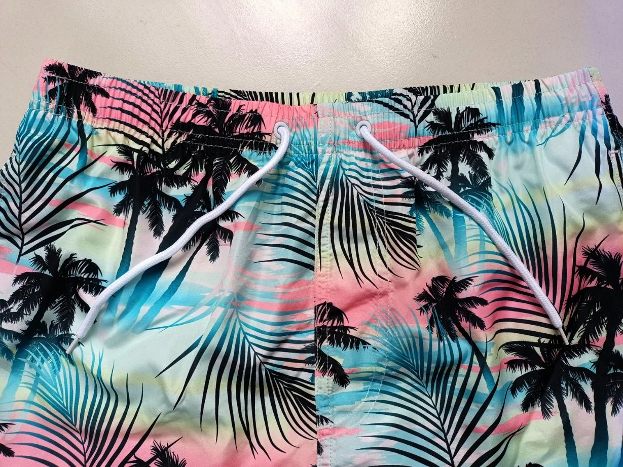 Polyester Printing Color Fabric Men Beach Shorts, Men Board Beach Short