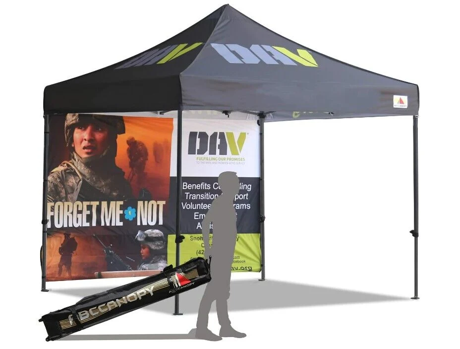 Custom Portable Large Heavy Duty Aluminum Frame White Gazebo Pop up Canopy Tent with Sides for Outdoor Trade Show Beach Party Events Advertising 10X10 10X20