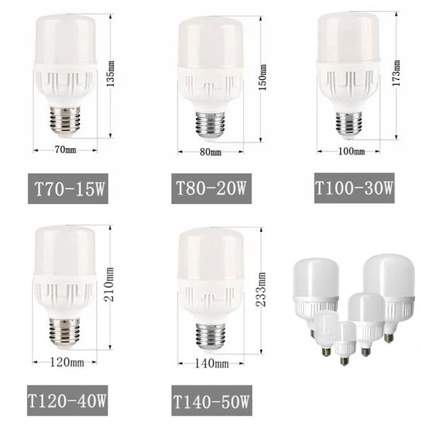 مصباح على شكل حرف T للبيع الساخن E27 مصباح إضاءة LED