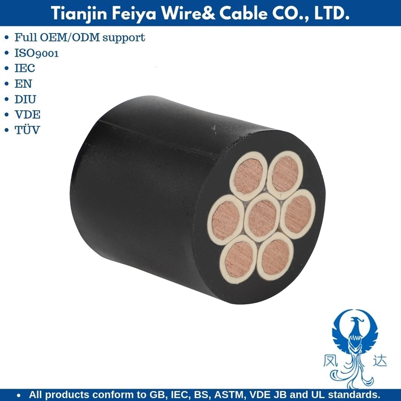 PVC Ho1n2-D 450/750V Flexible Copper Conductor Rubber Insulated Electrical Cable Welding Cable