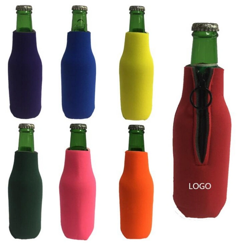 Custom Printed Neoprene Beer Cooler with Zipper