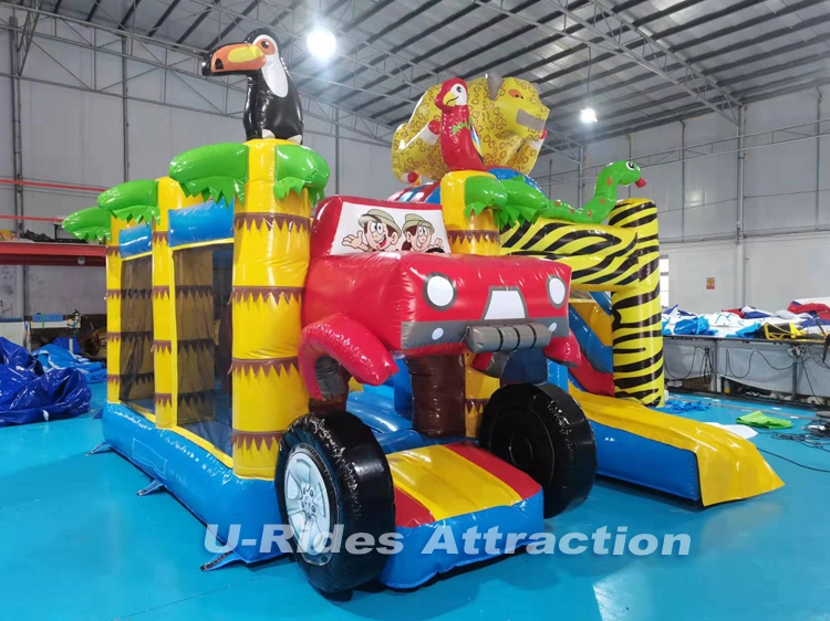 Funny inflatable car jumping castles inflatable Animal bouncer house commercial bounce and slide