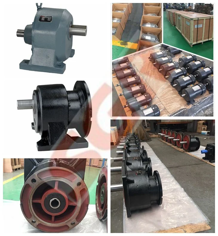 Suspended Cranes Application Cast Iron Inline Helical Gearbox Coupled with 3kw Electric Motor