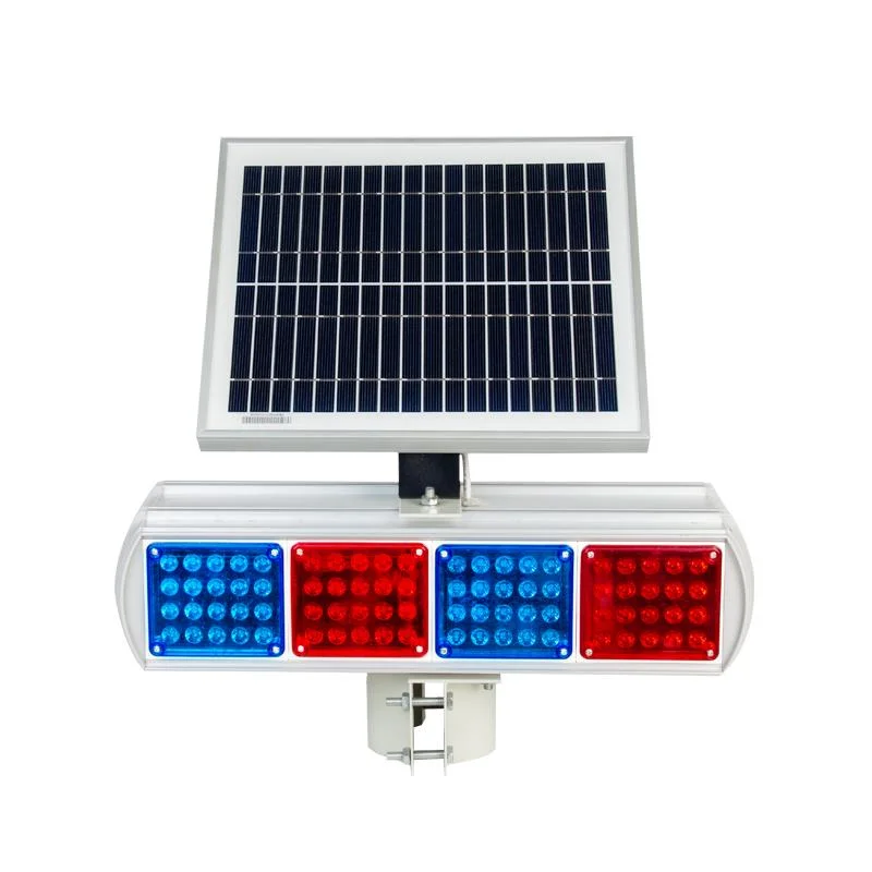 Solar Power LED Flash Warning Light Traffic Safety Strobe Light Lamp