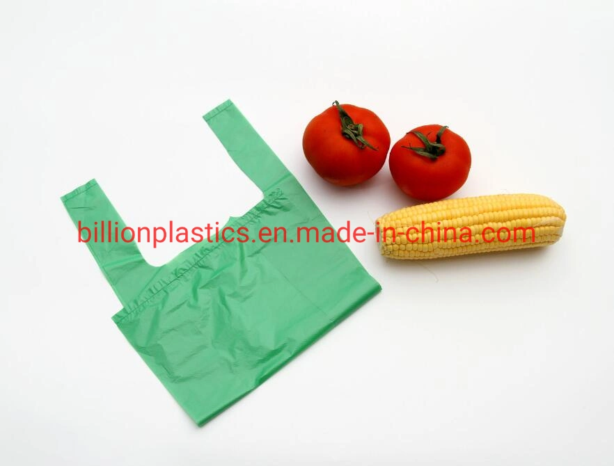 Sacos para lixo de uso intensivo sacos para sacos de plástico verde para compras saco para t-shirt Saco de transporte