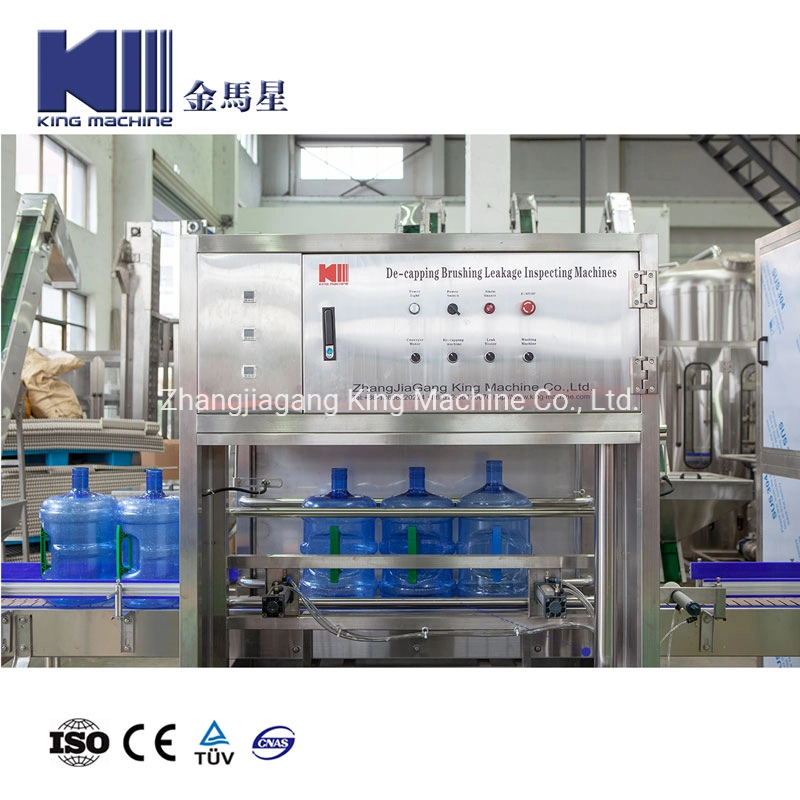 Factory Price Automatic 600bph 5 Gallon Bucket Big Bottle 19L 20L Bottled Liquid Pure Mineral Water Barrel Washing Filling Capping Bottling Packing Machine