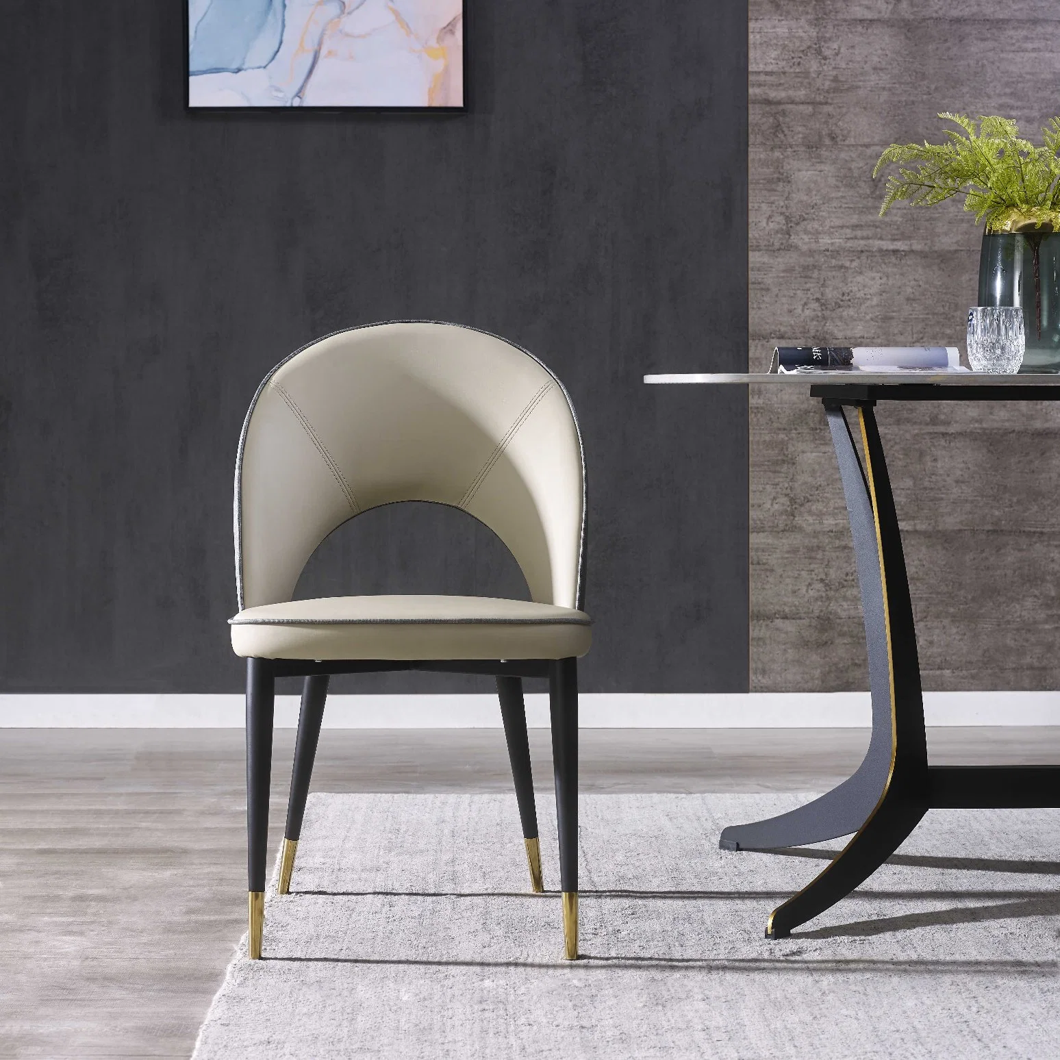 Hot Sell Luxurious Dining Chair Golden Metal Chair for Dining Room