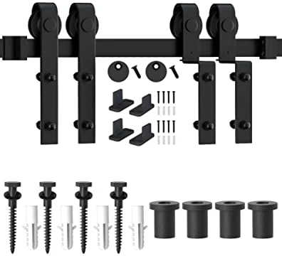 Drop Shipping 6.6FT /2m Double Track Bypass Sliding Barn Door Hardware Kit