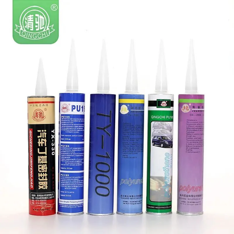 Factory Price PU Adhesive 300ml 600ml Polyurethane Auto Glass Silicone Windshield Sealant for Glass