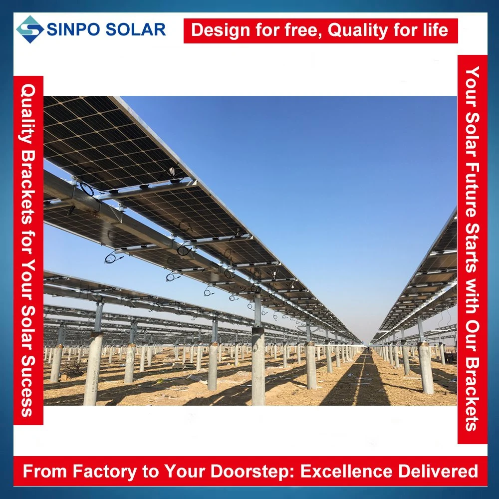 Инновационная одноосная система отслеживания солнечного света для солнечных энергетических ферм
