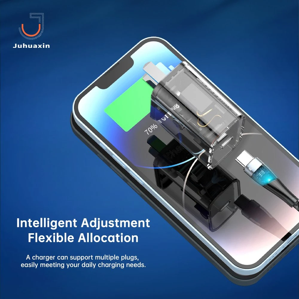 Juhuaxin High quality/High cost performance  Ju-P06 20W Pd Fast Charger Transparent Black Charger for Mobile Phone