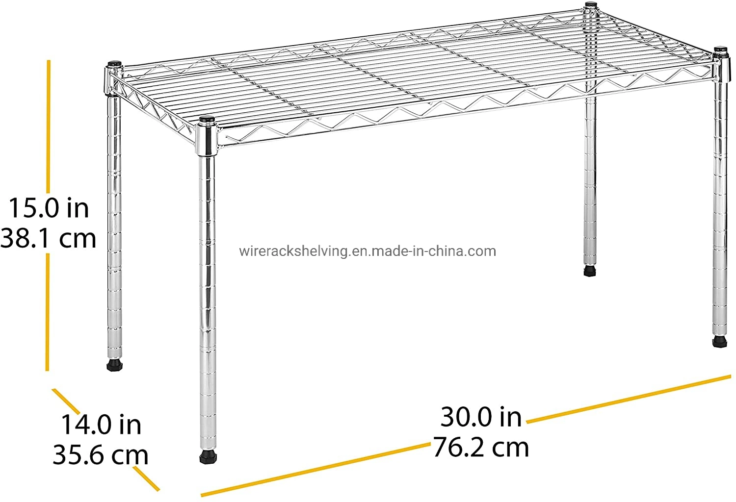 Simply Supreme Wide Stacking Shelf Heavy Duty Adjustable Chrome with Easy Life for Making Space