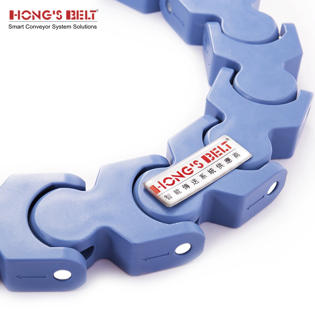 Hongsbelt 1701tab Food Plastic Modular Conveyor Chain Belt Flat Top Chains