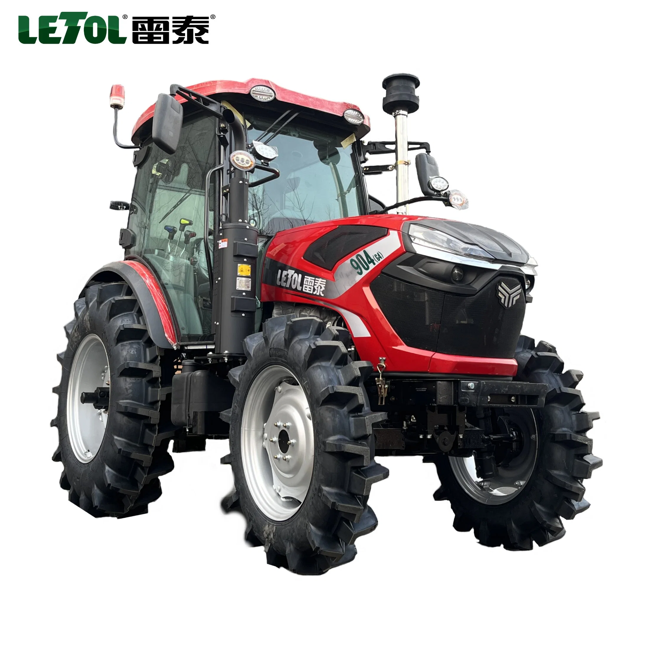 Chinesische Fabrik Direktversorgung Günstige Traktoren Farm Landmaschinen 4X4 90hp 95 PS Frontlader und Baggeraufsatz Traktor Preis