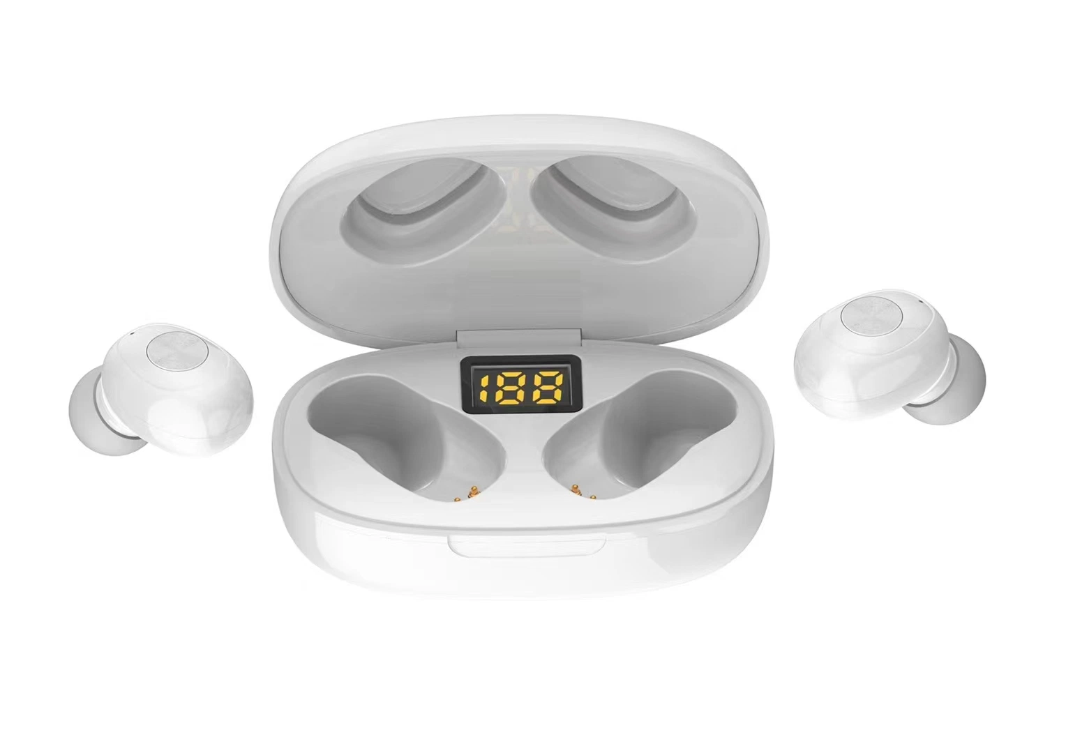 True Tapones de auricular estéreo inalámbrico con capacidad de la batería impermeable de pantalla auriculares Bluetooth de auriculares