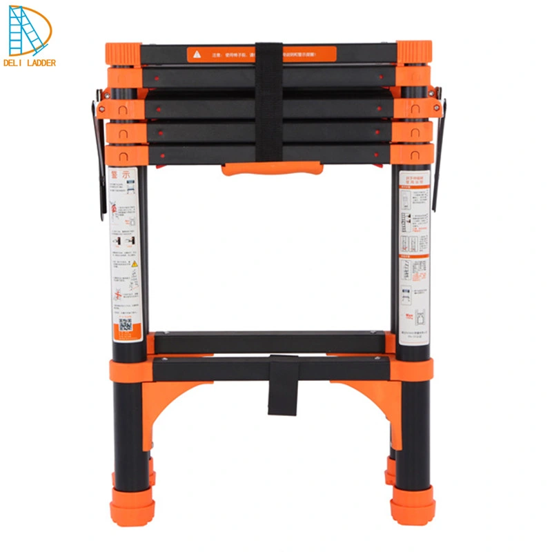 a Type Retractable Household Aluminium Telescopic Ladder Stairs