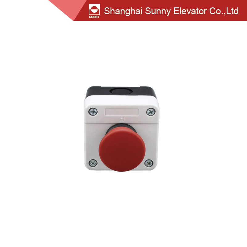 White Plastic 2 Button Hoist Crane Control Button Switch Box