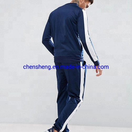 Venta caliente Street Wear Contrast Stripes Casual Custom Mens Tracksuit Para la moda deportiva al aire libre