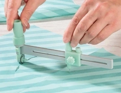 Círculo de la brújula ajustable cortadora para costura y tejido de papel cortador