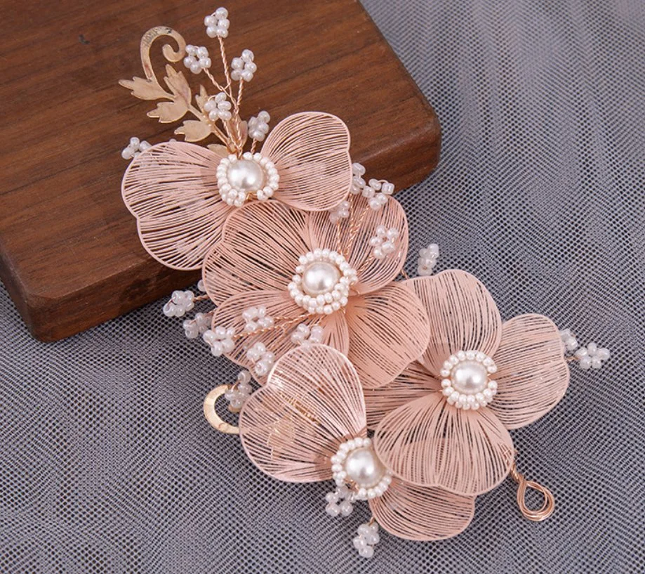 Bridal Wedding Brass Flower Hair Vine Headpiece. Bridal Hair Brass Flower Hair Comb Hair Vine Hair Accessories