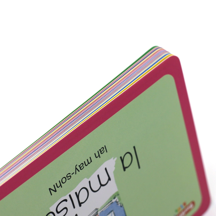 La impresión personalizada de alta calidad de los niños que juegan el papel de las tarjetas Flash Cards Tarjetas de aprendizaje educativo personalizar la tarjeta de memoria