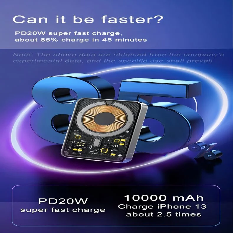 Slim 5000mAh Smart Wireless Powerbank Battery Charger Mobile Mini Power Bank 5000mAh Case Magnetic Wireless Power Banks
