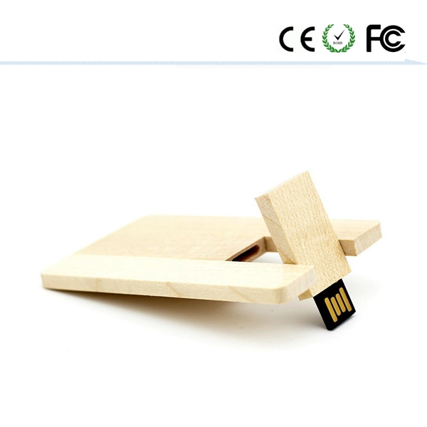 Wooden Card USB 2.0 Flash Memory Stick Pen Drive