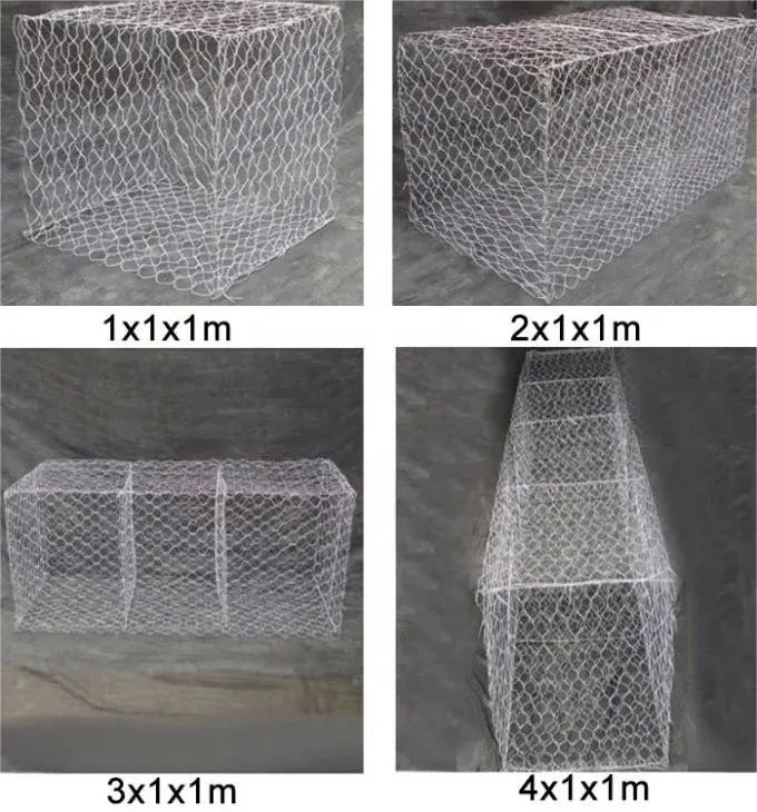 Venta en caliente Caja de gaviones recubiertos de PVC galvanizado utilizada para agua/ Protección del suelo