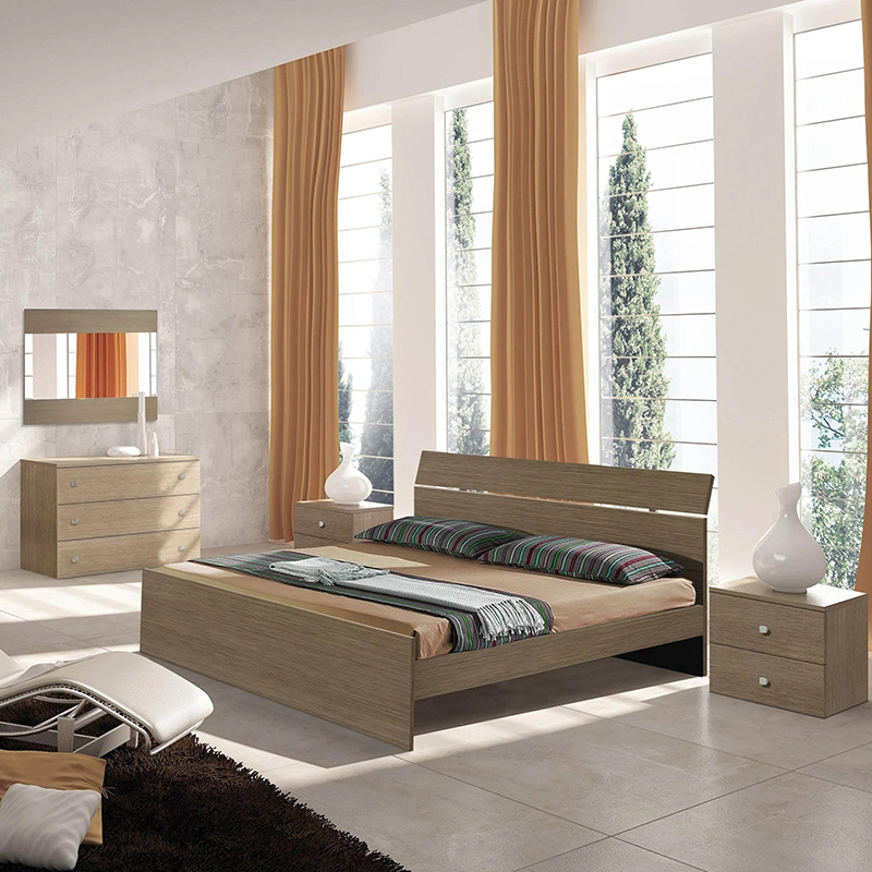 Nova Design moderno quarto conjuntos de mobiliário de madeira Wordrobe Cama King size quarto conjunto de móveis