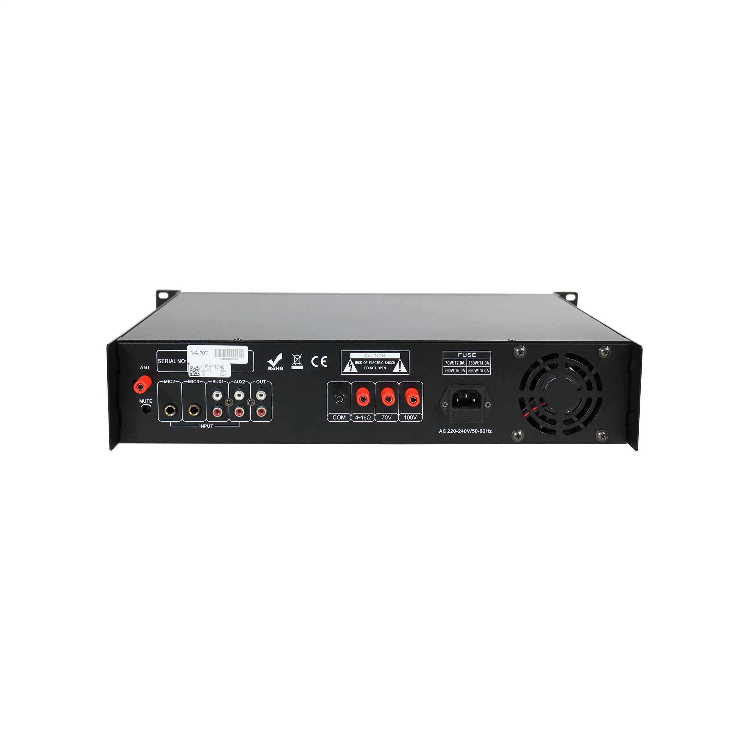 70W de tamaño compacto, completo sistema PA PA amplificador de potencia amplificador mezclador