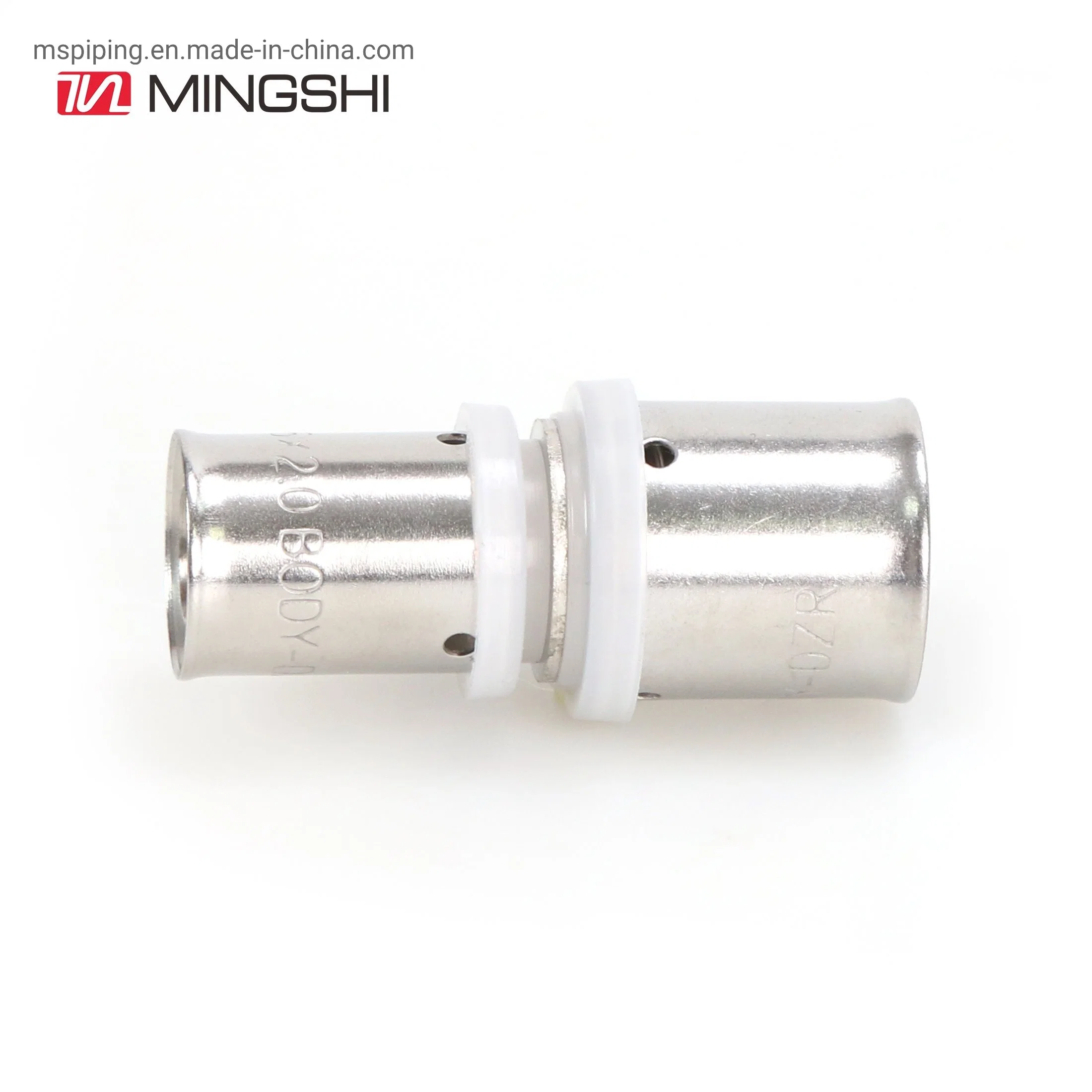 Super Quality Watermark Cstb Fitting Pex Multilayer Plumbing Tube Fitting Brass Press Straight Fitting