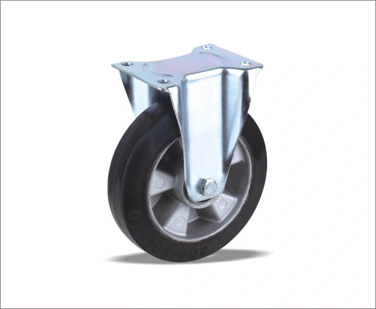 Discount Price Swivel Caster with Aluminum Core Elastic Rubber Wheels