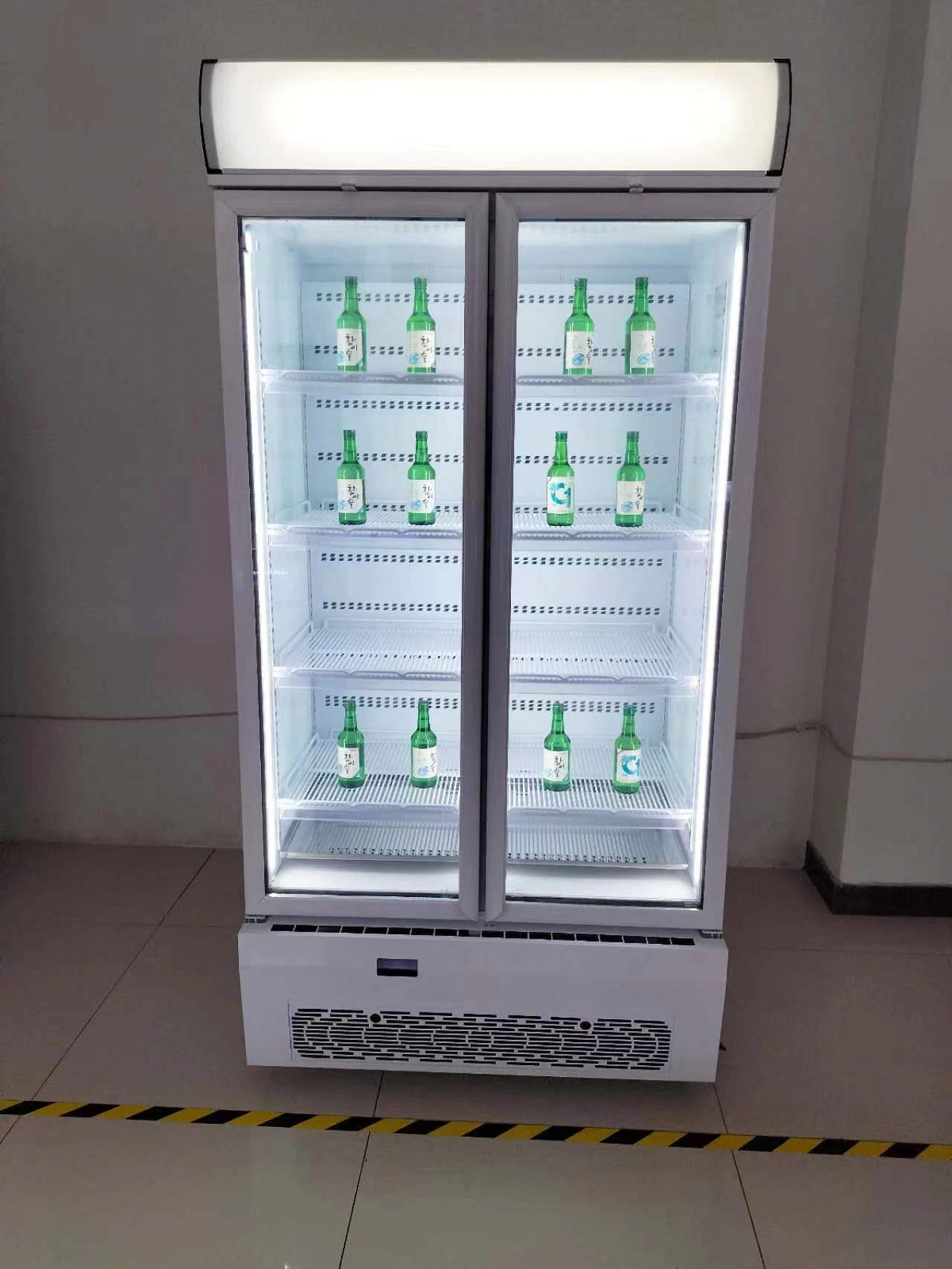 BV/SGS présentoir commercial armoire de supermarché réfrigérateur pour boissons sans givre direct