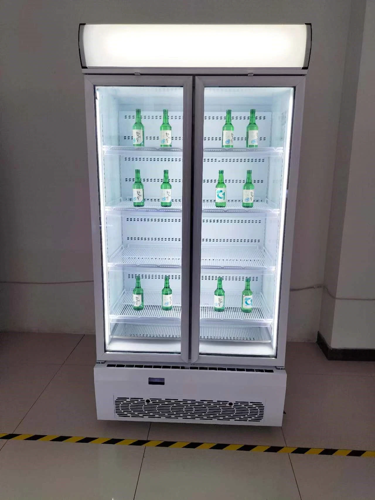 BV/SGS Commercial Display Supermarket Cabinet Direct Frost-Free Beverage Cooler