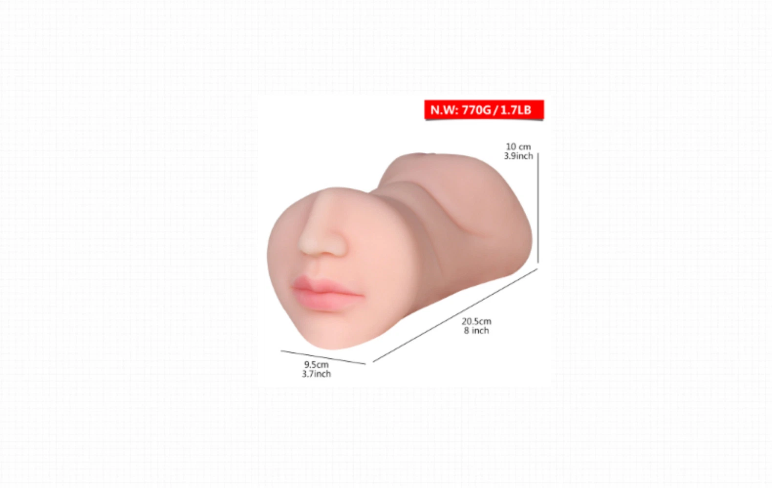 Realistic Pocket Pussy, masturbator 3 en 1 masculin, avec un visage réaliste conçu et une structure 3D pour les hommes Masturbation Blowjob adulte portable sexe masculin jouet