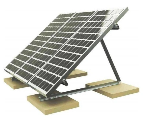 Panneau en aluminium inoxydable mono x 2 lignes de support de lest solaire stable